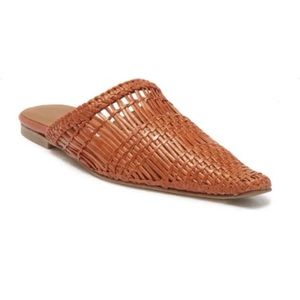 Miista Terracotta Woven Mules